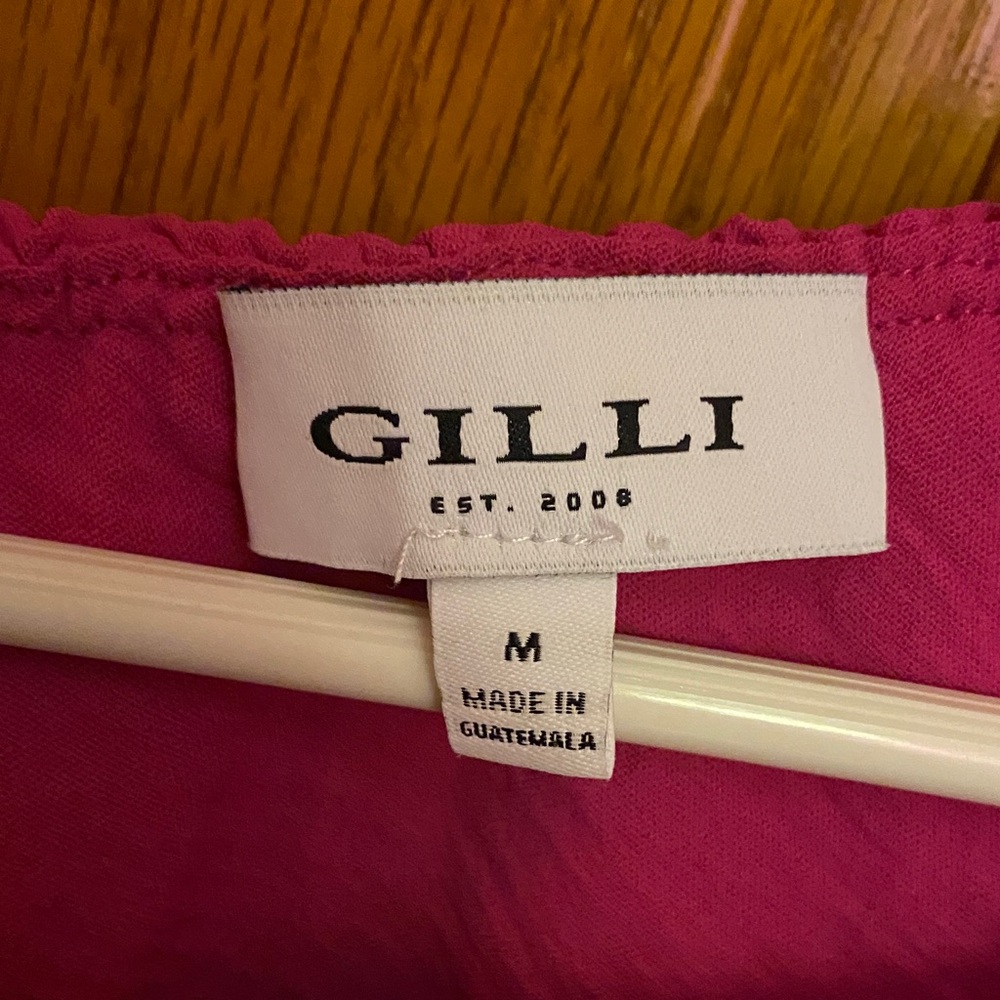 Gilli Pink One-Shoulder Ruffle Top - Picture 2 of 5